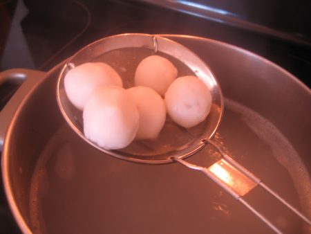 Drain Rice balls