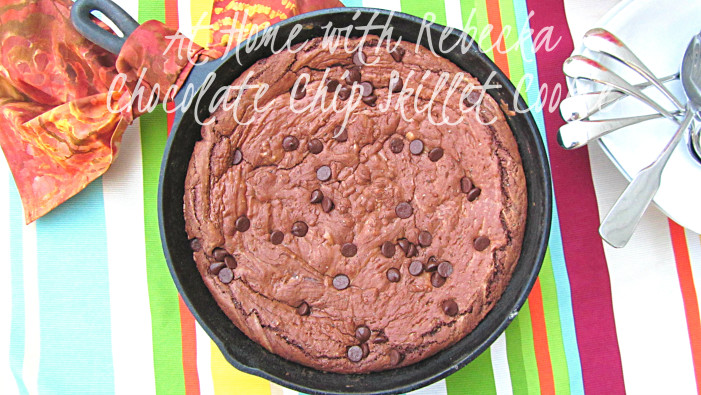 Chocolate Chip Skillet Brownies