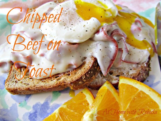 Creamed Chipped Beef on Toast is an easy, budget friendly meal. Dried beef covered with a rich, thick pan gravy, served on buttered toast with eggs makes this dish pure comfort food!