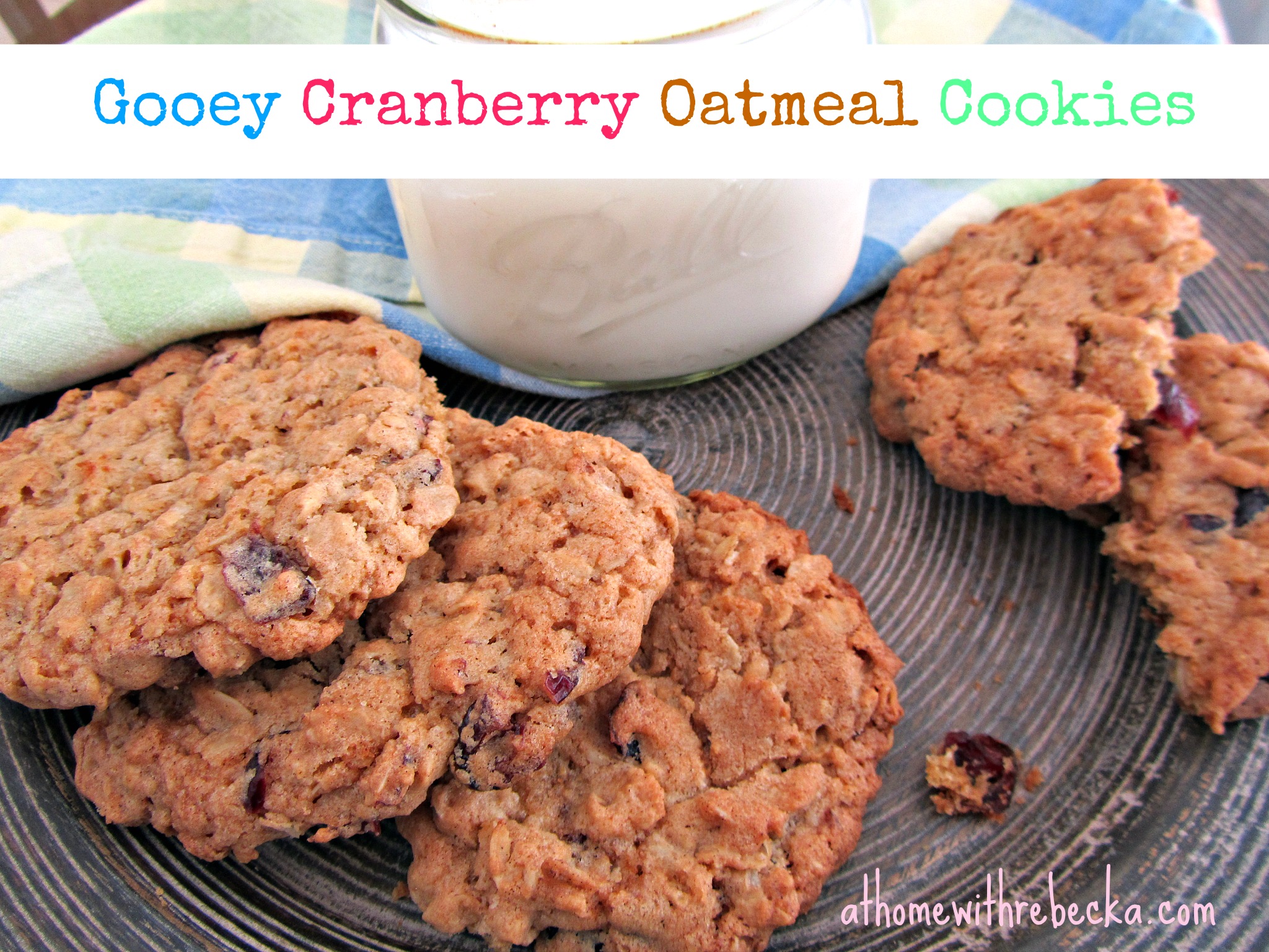 Cranberry oatmeal cookies are super chewy, with a sweet-tart contrast. The tart cranberries balance the rich sweetness of the dough perfectly.