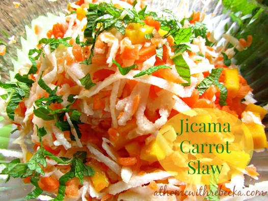 jicama carrot and mango slaw salad