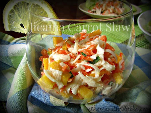 Jicama Carrot and Mango Slaw