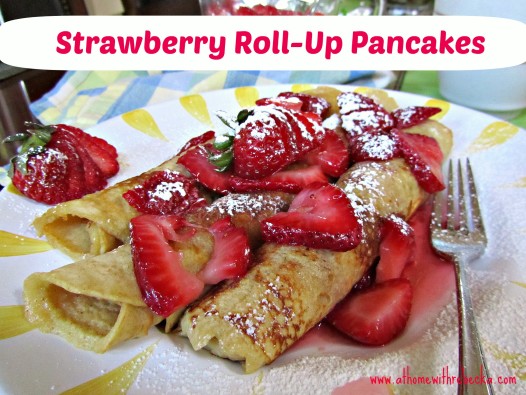 Strawberry Roll-up Pancakes