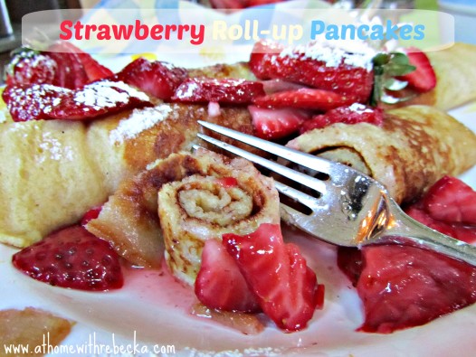 Roll-up pancakes are similar to crepes, but thicker, and made with buttermilk. This strawberry roll-up pancakes recipe makes the perfect brunch entree.