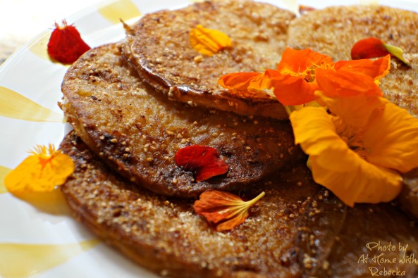 fried green tomatoes with nashturtiums