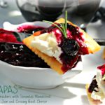 Savory Bacon Crackers with Tarantas Monastrell Blueberry-Fig Jam and Creamy Goat Cheese