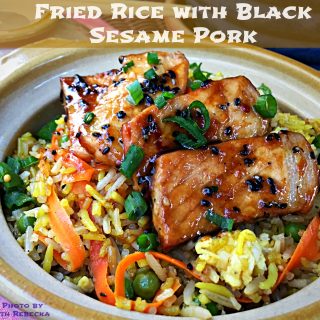 Fried Rice with Black Sesame Pork