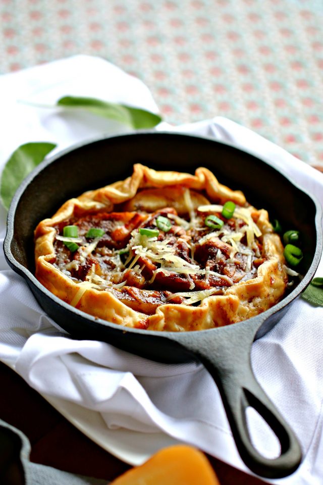 Cheesy Butternut Squash And Apple Galettes