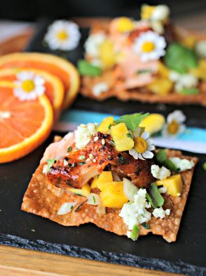 Cedar Bay Orange Ginger Salmon Nachos