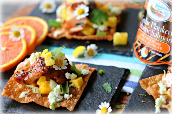 Cedar Bay Orange Ginger Salmon Nachos