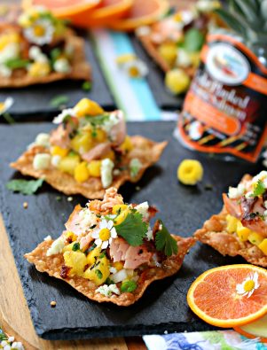 Cedar Bay Orange Ginger Salmon Nachos