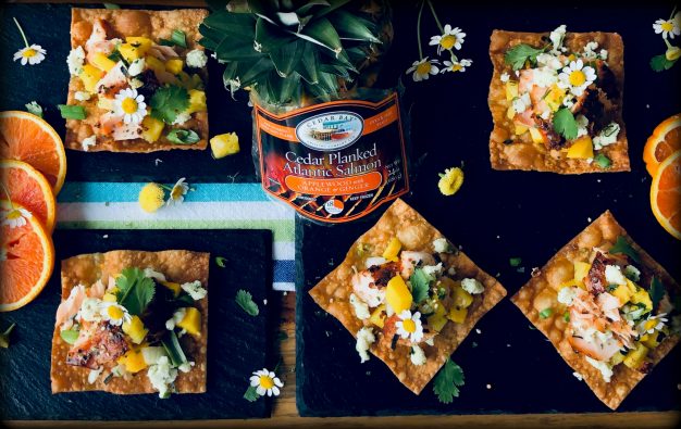 Orange Ginger Salmon Nachos