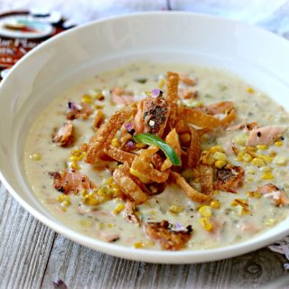 Grilled Salmon Jalapeno and Corn Chowder