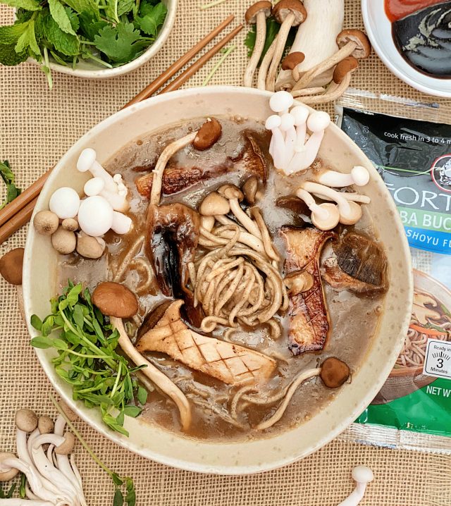 Mushroom Soba Buckwheat Ramen