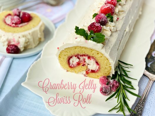 Cranberry Jelly Swiss Roll