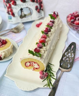 Cranberry Jelly Swiss Roll