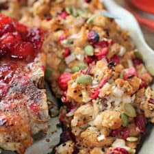 Cranberry Everything Bagel Stuffing