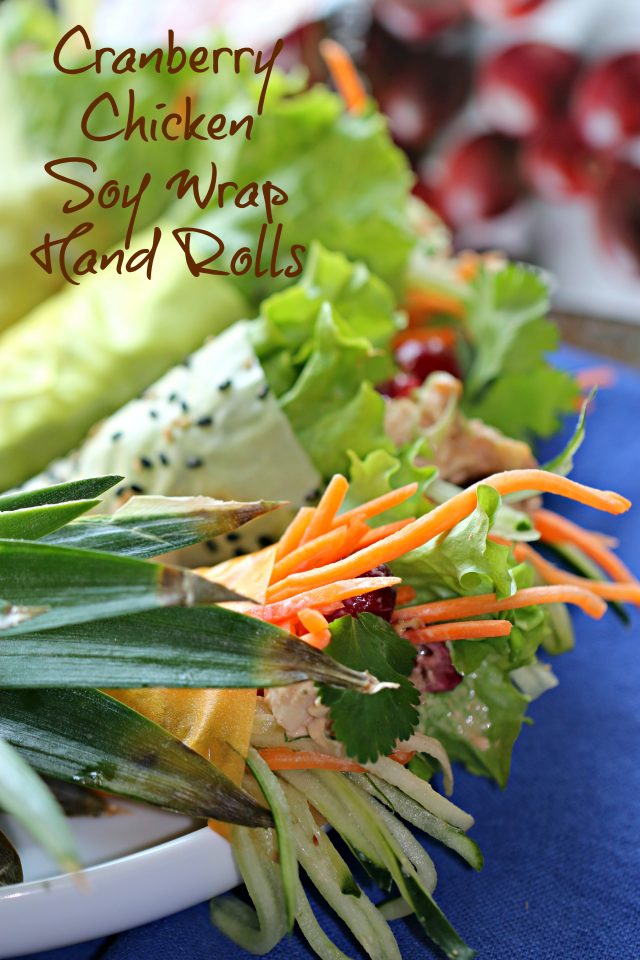 Cranberry Chicken Salad Handrolls