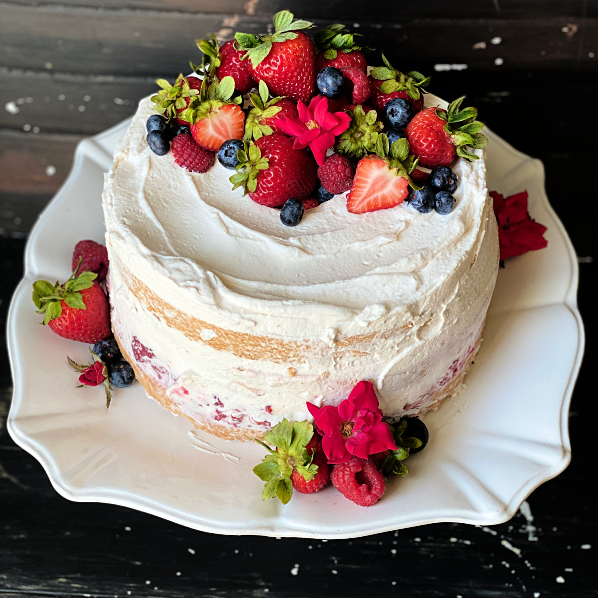 Strawberry Angel Food Cake — At Home with Rebecka