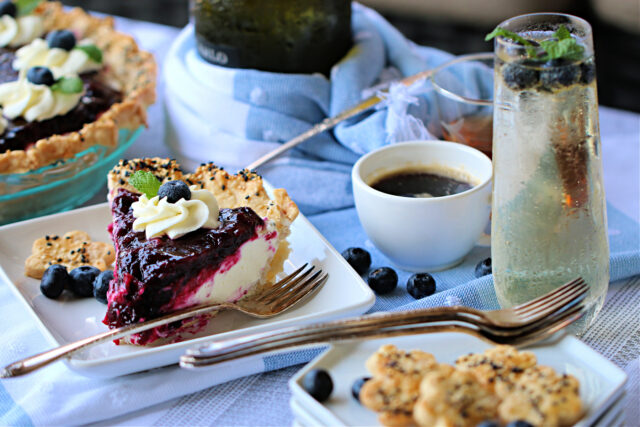 American Blueberry Cream Cheese pie