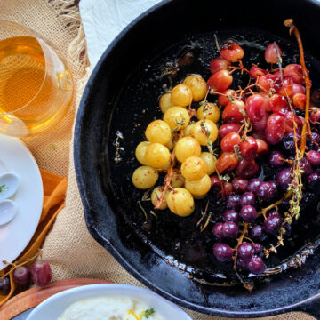 Roasted Grape Crostini Appetizer