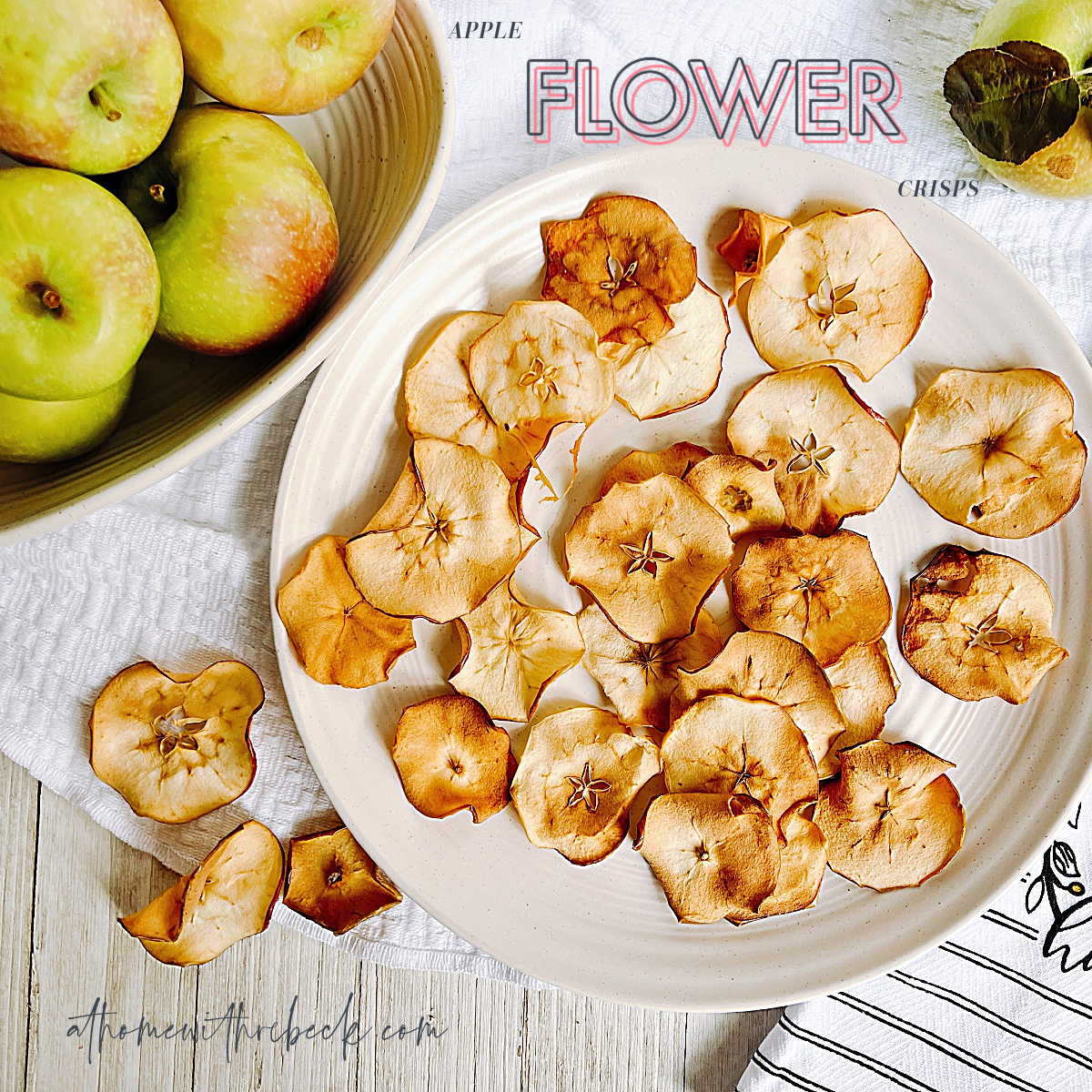 Air-Fryer Apple Flower Crisps