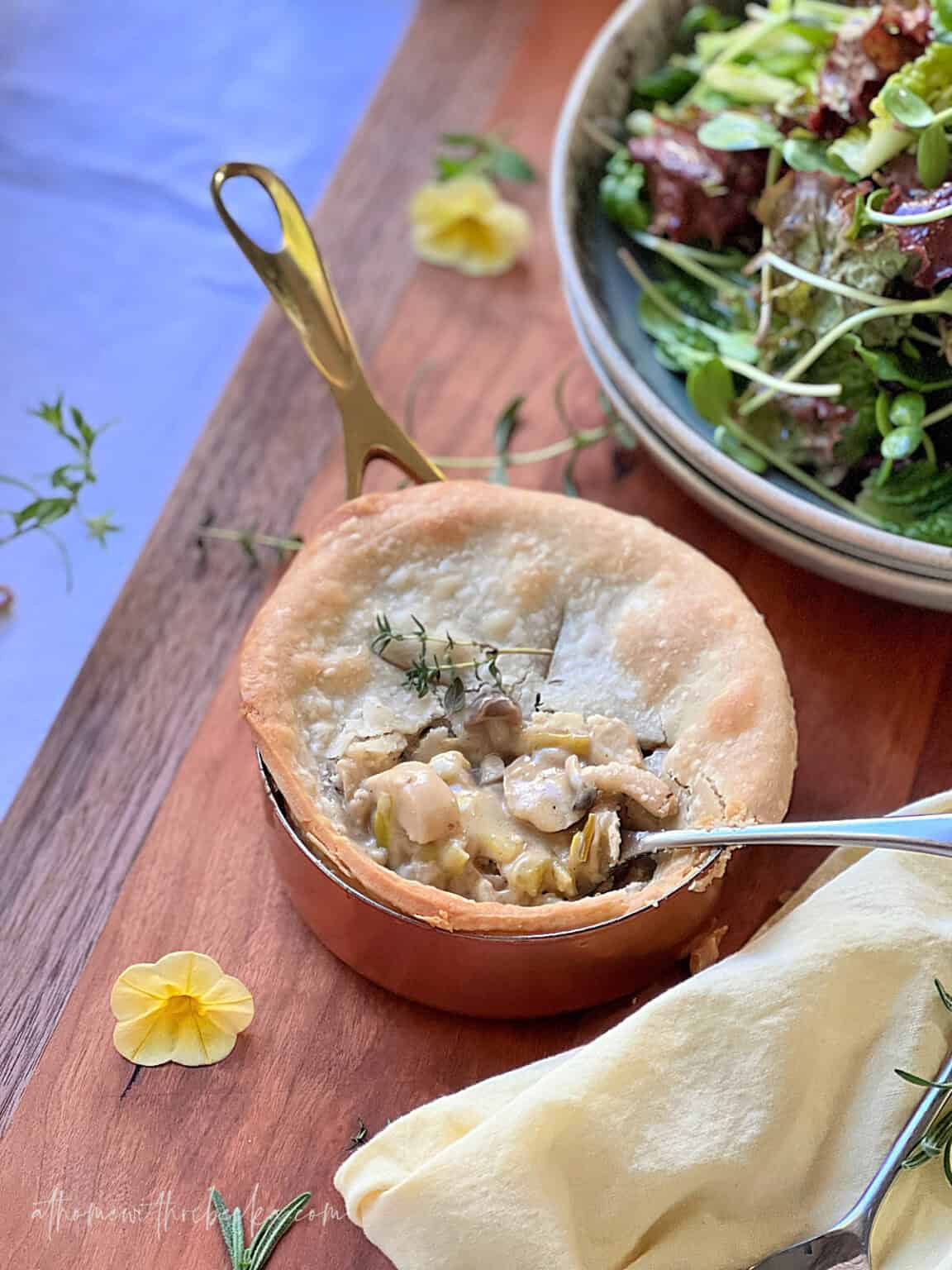 Mushroom Pot Pie Recipe — At Home with Rebecka