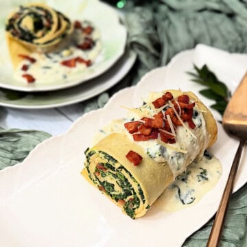 Cornbread Crepe Florentine Roll