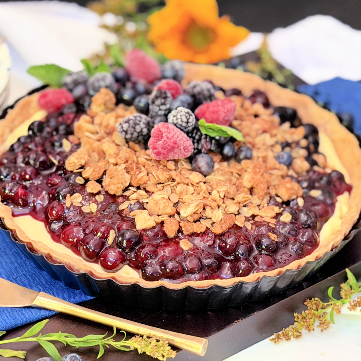 Blueberry Cream Tart